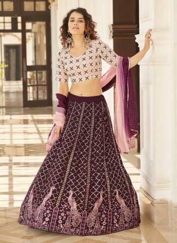 For A Designer Look,Grab These Beautiful Colored Lehenga Choli Pair With Designer Blouse And Dupatta.These Lehenga And Blouse Are Fabricated On Georgette Pair With Georgette Dupatta.Its Beautified With Designer Work. 