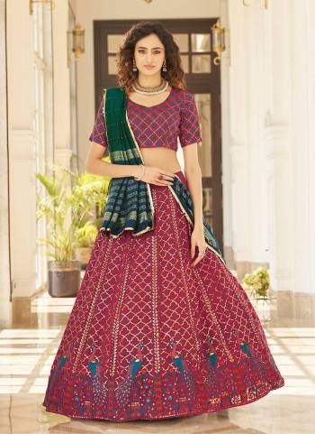 For A Designer Look,Grab These Beautiful Colored Lehenga Choli Pair With Designer Blouse And Dupatta.These Lehenga And Blouse Are Fabricated On Georgette Pair With Georgette Dupatta.Its Beautified With Designer Work. 