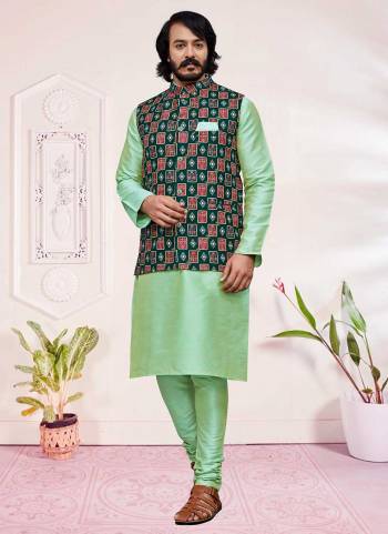 For A Festive Wear,Grab These Readymade Pair in Fine Colored.These Kurta And Jacket Are Fabricated On Art Silk Pair With Jute Silk Bottom.Its Beautified With Designer Printed Work.