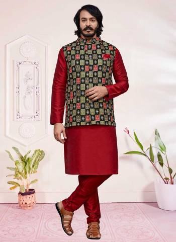 For A Festive Wear,Grab These Readymade Pair in Fine Colored.These Kurta And Jacket Are Fabricated On Art Silk Pair With Jute Silk Bottom.Its Beautified With Designer Printed Work.