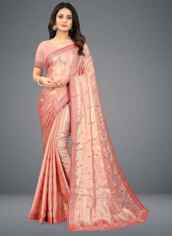 Grab These Saree in Fine Colored Pair With Blouse.These Saree And Blouse Are Fabricated On Satin Silk.Its Beautified With Heavy Designer  Embroidery Work. 