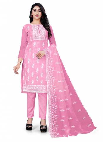 Grab These Beautiful Colored Suit Pair With Bottom And Dupatta.These Top And Dupatta Are Fabricated On Organza Pair With Santoon Bottom.its Beautified With Designer Embroidery Work.