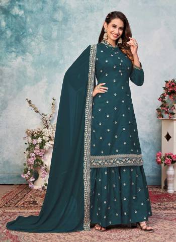 Looking Beautiful in These Pretty Colored Suit Pair With Bottom And Dupatta.These Top And Bottom Are Fabricated On Art Silk Pair With Georgette Dupatta.Its Beautified With Heavy Designer Embroidery Work.