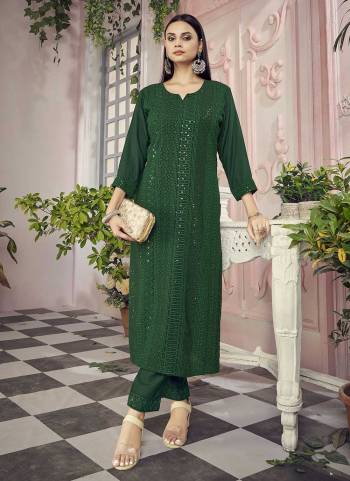 Grab These Readymade Pair in Beautiful Colored.These Kurti And Bottom Are Fabricated On Rayon.Its Beautified With Schiffli And Sequance Embroidery Work.