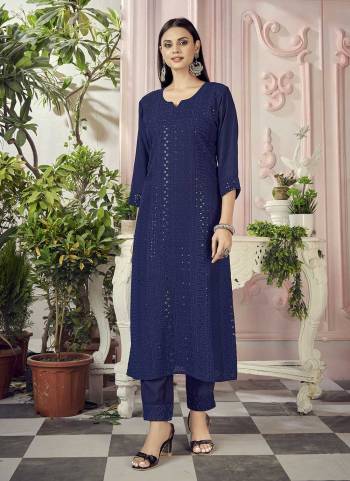 Grab These Readymade Pair in Beautiful Colored.These Kurti And Bottom Are Fabricated On Rayon.Its Beautified With Schiffli And Sequance Embroidery Work.