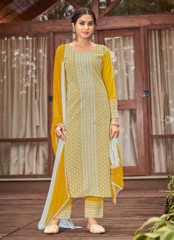 For A Different Look,Grab These Readymade Suit in Fine Colored Pair With Bottom And Dupatta.These Top And Bottom Are Fabricated On Rayon Pair With Nazneen Dupatta.Its Beautified With Schiffli And Sequance Embroidery Work.