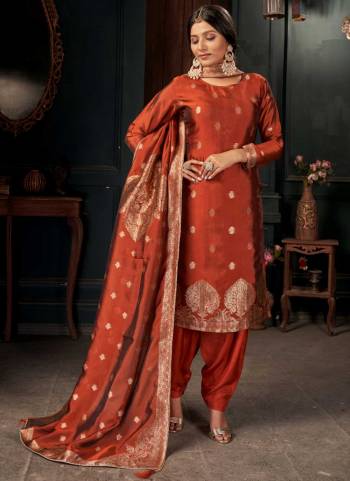 Grab These Designer Patiala Suit in All Over Fine Colored.These Top And Bottom Are Fabricated On Viscose Silk pair With Viscose Silk Dupatta.Its Beautified With Heavy Wevon Designer Work.