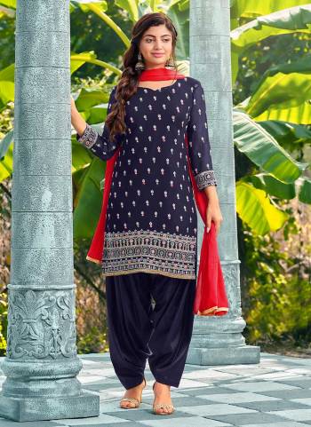 Grab These Beautiful Colored Patiala Suit Pair With Bottom And Dupatta.These Top is Fabricated On Faux Georgette Pair With Santoon Bottom And Nazneen Dupatta.Its Beautified With Designer Work. 