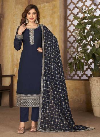 Grab These Beautiful Colored Suit PairWith Bottom And Dupatta.These Top And Dupatta Are Fabricated On Faux Georgette Pair With Santoon Bottom.Its Beautified With Heavy Thread Embroidery Work.