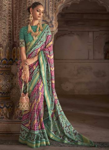 Grab These Saree in All Over Beautiful Colored.These Saree And Blouse Are Fabricated On Patola Silk.Its Beautified With  Woven Jari Designer,Patola Printed And Diamond Work.