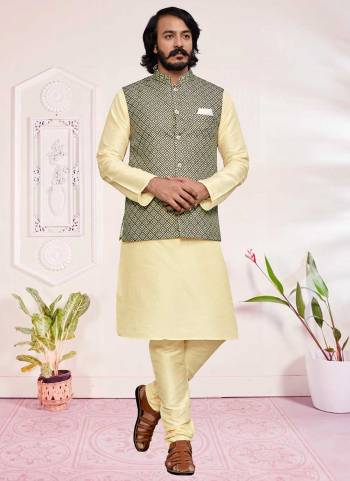 For A Festive Wear,Grab These Readymade Pair in Fine Colored.These Kurta And Bottom Are Fabricated on Art Silk Pair With Jute Silk Jacket.Its Beautified With Designer Printed Work.