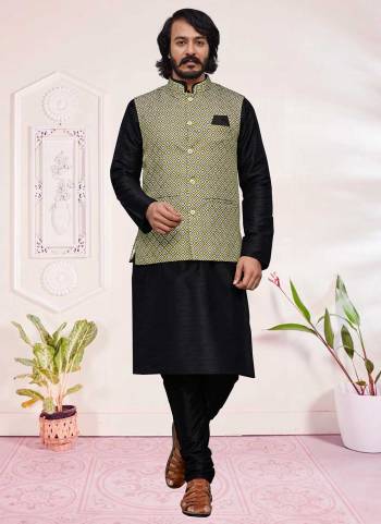 For A Festive Wear,Grab These Readymade Pair in Fine Colored.These Kurta And Bottom Are Fabricated on Art Silk Pair With Jute Silk Jacket.Its Beautified With Designer Printed Work.