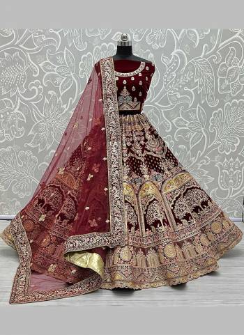 For A Designer Look,Grab These Lehenga Choli in Beautiful Colored Pair With Designer Blouse And Dupatta.These Blouse And Lehenga Are Fabricated On Velvet Pair With Soft Net Dupatta.its Beautified With Heavy Designer Work.