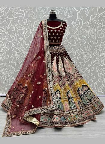 For A Designer Look,Grab These Lehenga Choli in Beautiful Colored Pair With Designer Blouse And Dupatta.These Blouse And Lehenga Are Fabricated On Velvet Pair With Soft Net Dupatta.its Beautified With Heavy Designer Work.