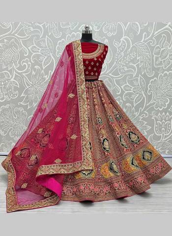 For A Designer Look,Grab These Lehenga in All Over Fine Colored Pair With Designer Dupatta And Blouse.These Lehenga And Blouse Are Fabricated On Velvet Pair With Soft Net Dupatta.Its Beautified With Heavy Designer Work.