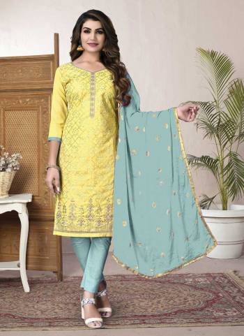 For A Beautiful Look,Grab These Suit in All Over Fine Colored.These Top Is Fabricated On Cotton Pair With Cotton Bottom And Fancy Dupatta.Its Beautified With Designer Embroidery Work.