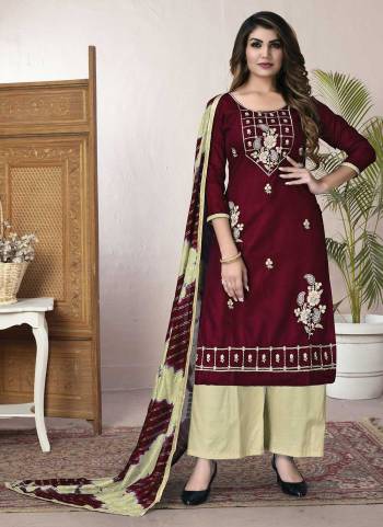 For A Beautiful Look,Grab These Suit in All Over Fine Colored.These Top Is Fabricated On Cotton Pair With Cotton Bottom And Fancy Dupatta.Its Beautified With Designer Embroidery Work.