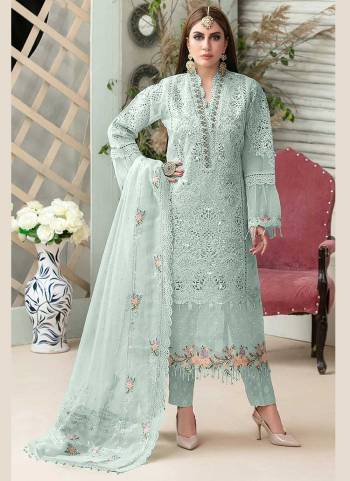 For A Beautiful Look,Grab These Suit in All Over Fine Colored Pair With Bottom And Dupatta.These Top And Dupatta Are Fabricated On Butterfly Net Pair With Santoon Bottom.Its Beautified With Heavy Sequance Embroidery,Moti Work.