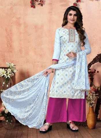 For A Beautiful Look,Grab These Suit in All Over Fine Colored.These Top Is Fabricated On Cotton Pair With Cotton Bottom And Fancy Dupatta.Its Beautified With Designer Embroidery Work.