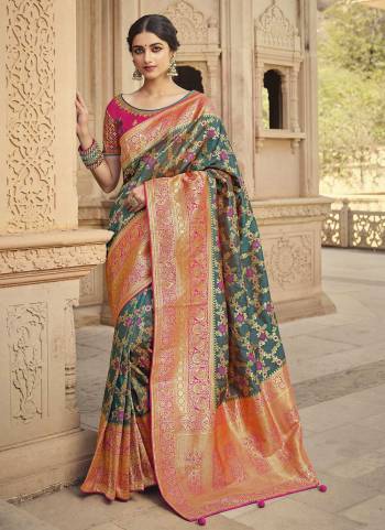 For A Beautiful Look,Grab These Saree in Fine Colored Pair With Blouse.These Saree Are Silk And Blouse Are Fabricated On Art Silk.its Beautified With Wevon Jari Designer With Embroidery Work.