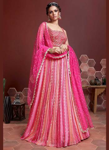 For A Designer Look,Grab These Lehenga in All Over Fine Colored Pair With Designer Dupatta And Blouse.These Lehenga Are Chinon Silk And Blouse Are Fabricated On Banglori Silk Pair With Soft Net Dupatta.Its Beautified With Heavy Designer Work.