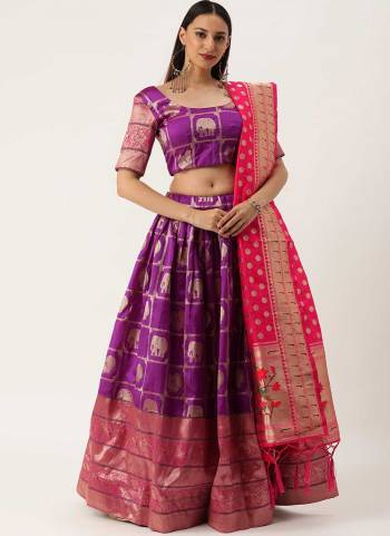 For A Designer Look,Grab These Lehenga in All Over Fine Colored Pair With Designer Dupatta And Blouse.These Lehenga And Blouse Are Fabricated On Silk Pair With Silk Dupatta.Its Beautified With Wevon Designer Work.