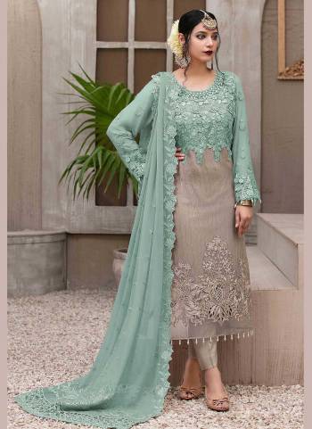 Attrective This Pakistani Salwar Suit Are Fine Color.This Top is Faux Georgette And Bottom Are Santoon With Dupatta Are Faux Georgette Fabricated With Heavy Sequance,Thread Embroidery Work.