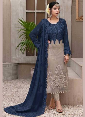 Attrective This Pakistani Salwar Suit Are Fine Color.This Top is Faux Georgette And Bottom Are Santoon With Dupatta Are Faux Georgette Fabricated With Heavy Sequance,Thread Embroidery Work.