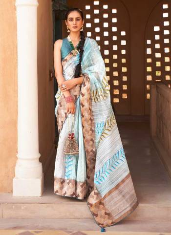 This Designer Partywear Saree With Blouse.This Saree Are Mustrise Kora Silk And Blouse Are Smuth Silk Base Fabriced.Saree Are Wevon Border Pallu Design With Bruss Printed Fancy Look Saree.