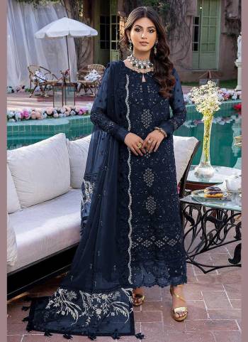 For A Beautiful Look,Grab These Salwar Suit in All Over Fine Colored Pair With Bottom And Dupatta.These Top Are Faux Georgette And Dupatta Are Fabricated On Net Pair With Santoon Bottom.Its Beautified With Heavy Sequance Embroidery,Stone Work.