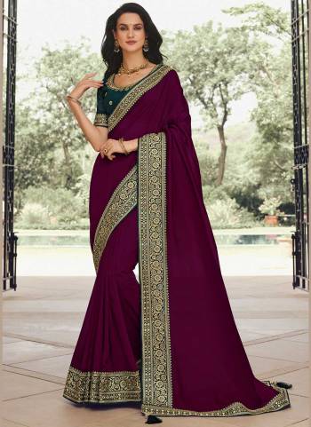 Grab These Beautiful Colored Saree Pair With Blouse.These Saree Is Fabricated On Vichitra Silk Pair With Phantom Silk Blouse.Its Beautified With Jari Embroidery Work.