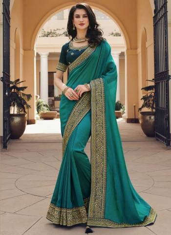 Grab These Beautiful Colored Saree Pair With Blouse.These Saree Is Fabricated On Vichitra Silk Pair With Phantom Silk Blouse.Its Beautified With Jari Embroidery Work.