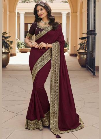 Grab These Beautiful Colored Saree Pair With Blouse.These Saree Is Fabricated On Vichitra Silk Pair With Phantom Silk Blouse.Its Beautified With Jari Embroidery Work.