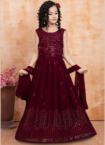 Grab These Kids Wear Lehenga Choli in Fine Colored Pair With Dupatta And Blouse.These Lehenga And Blouse Are Fabricated On Georgette Pair With Georgette Dupatta.its Beautified With Designer Work.