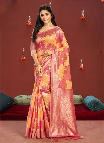 For A Festie Wear,Grab These Saree in Fine Colored Pair With Blouse.These Saree And Blouse Are Fabricated On Cotton.Its Beautified With Heavy Wevon Designer Work.