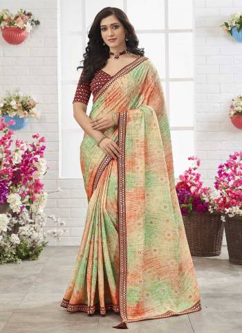 For A Beautiful Look,Grab These Saree in Fine Colored Pair With Blouse.These Saree is Fabricated On Chinon Pair With Phantom Silk Blouse.Its Beautified With Designer Work.