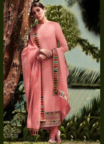 For A Different Look,Grab These Suit in All Over Fine Colored Pair With Bottom And Dupatta.These Top And Dupatta Are Fabricated On Faux Georgette Pair With Santoon Bottom.Its Beautified With Designer Multy, Sequance Embroidery Work.