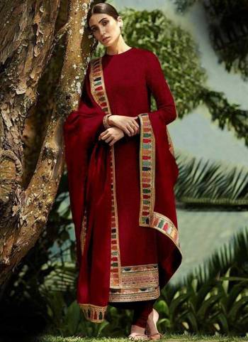 For A Different Look,Grab These Suit in All Over Fine Colored Pair With Bottom And Dupatta.These Top And Dupatta Are Fabricated On Faux Georgette Pair With Santoon Bottom.Its Beautified With Designer Multy, Sequance Embroidery Work.