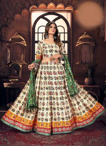 Grab These Traditional Wear Lehenga Choli in All Over Fine Colored Pair With Fancy Blouse And Dupatta.These Lehenga And Blouse Are Fabricated On Cotton Satin Pair With Cotton Satin Dupatta.its Beautified With Designer Printed Work.