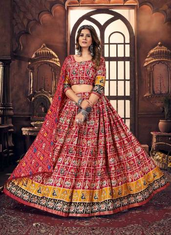 Grab These Traditional Wear Lehenga Choli in All Over Fine Colored Pair With Fancy Blouse And Dupatta.These Lehenga And Blouse Are Fabricated On Cotton Satin Pair With Cotton Satin Dupatta.its Beautified With Designer Printed Work.