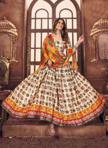 Grab These Traditional Wear Lehenga Choli in All Over Fine Colored Pair With Fancy Blouse And Dupatta.These Lehenga And Blouse Are Fabricated On Cotton Satin Pair With Cotton Satin Dupatta.its Beautified With Designer Printed Work.