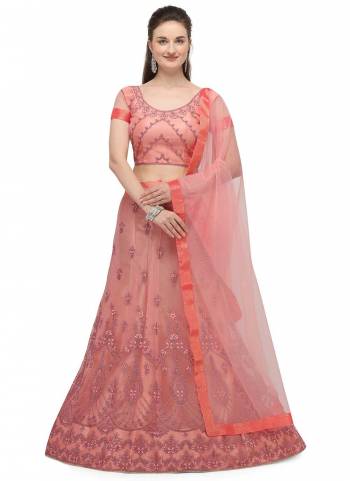 Grab These Fine Colored Semi Stiched Lehenga Choli Pair With Designer Blouse And Dupatta.These Lehenga And Blouse Are Fabricated On Net Pair With Net Dupatta.Its Beautified With Heavy Designer Embroidery Work.