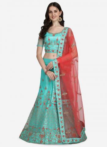 Grab These Fine Colored Semi Stiched Lehenga Choli Pair With Designer Blouse And Dupatta.These Lehenga And Blouse Are Fabricated On Net Pair With Net Dupatta.Its Beautified With Heavy Designer Embroidery Work.