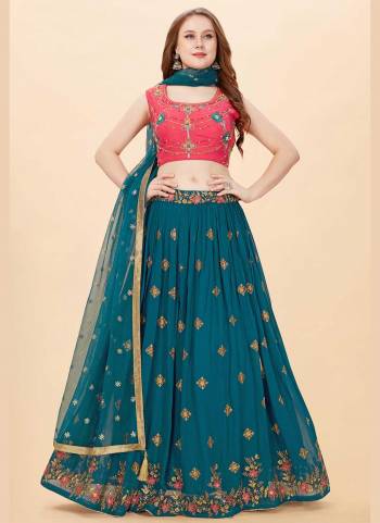 Grab These lehenga Choli in Fine Colored Pair With Blouse And Dupatta.These Blouse is Fabricated On Banglori Satin Pair With Georgette Lehenga And Net Dupatta.Its Beautified With Designer Embroidery,Hand Work.