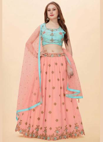 Grab These lehenga Choli in Fine Colored Pair With Blouse And Dupatta.These Blouse is Fabricated On Banglori Satin Pair With Georgette Lehenga And Net Dupatta.Its Beautified With Designer Embroidery,Hand Work.