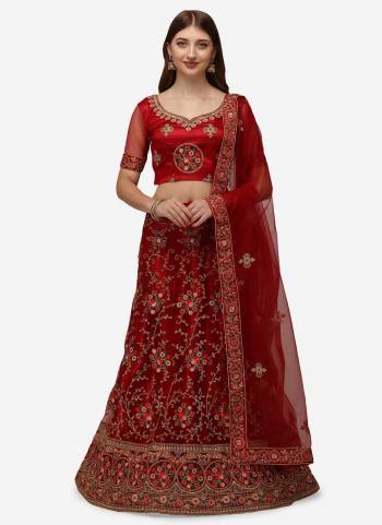 Grab These Fine Colored Semi Stiched Lehenga Choli Pair With Designer Blouse And Dupatta.These Lehenga And Blouse Are Fabricated On Net Pair With Net Dupatta.Its Beautified With Heavy Designer Embroidery Work.