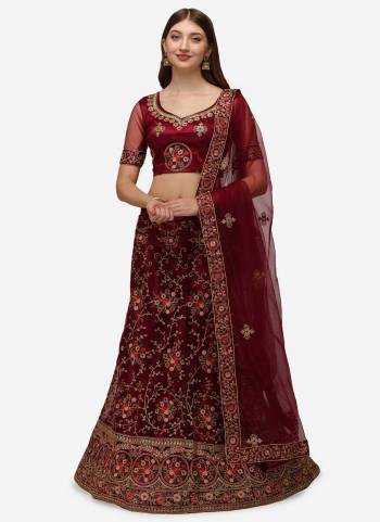 Grab These Fine Colored Semi Stiched Lehenga Choli Pair With Designer Blouse And Dupatta.These Lehenga And Blouse Are Fabricated On Net Pair With Net Dupatta.Its Beautified With Heavy Designer Embroidery Work.