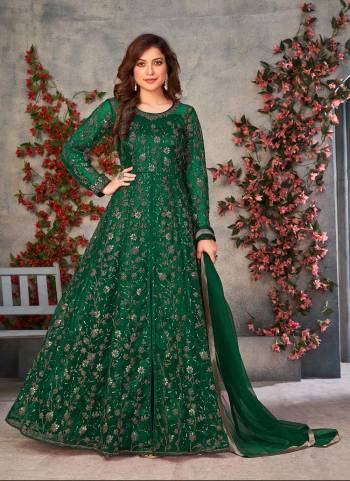 Grab These Suit in All Over Fine Colored Pair With Bottom And Dupatta.These Top And Dupatta Are Fabricated On Net Pair With Satin Bottom.Its Beautified With Heavy Sequance Embroidery Work.