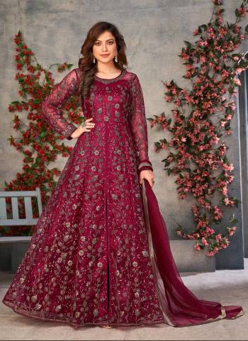 Grab These Suit in All Over Fine Colored Pair With Bottom And Dupatta.These Top And Dupatta Are Fabricated On Net Pair With Satin Bottom.Its Beautified With Heavy Sequance Embroidery Work.