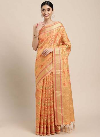 For A Beautiful Look,Grab These Saree in Fine Colored Pair With Blouse.These Saree And Blouse Are Fabricated On Organza.Its Beautified With Heavy Wevon Handloom Designer Work.